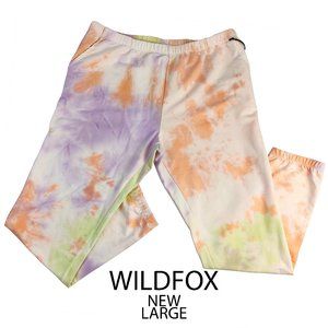 NEW WILDFOX Tie Dye Joggers Sweatpants Large